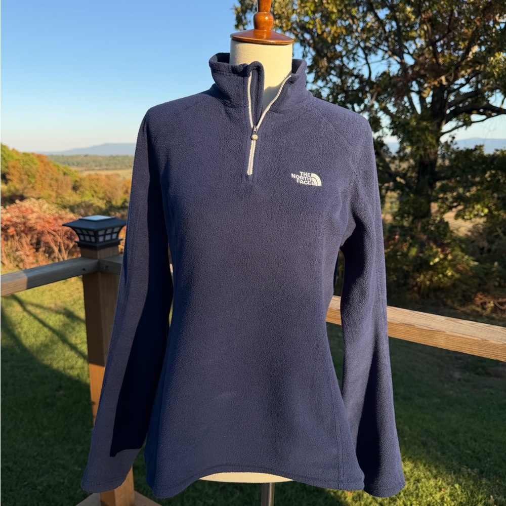 The North Face Polartec Classic Womens Navy Blue Pullover Sweatshirt Size Small